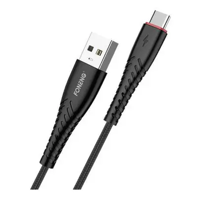 Kabel Foneng X15 USB na USB-C, 2,4 A, 1,2 m (černý)