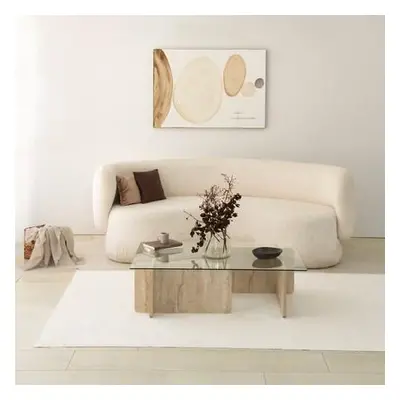 Hanah Home Coffee Table Escape - Travertine Travertine