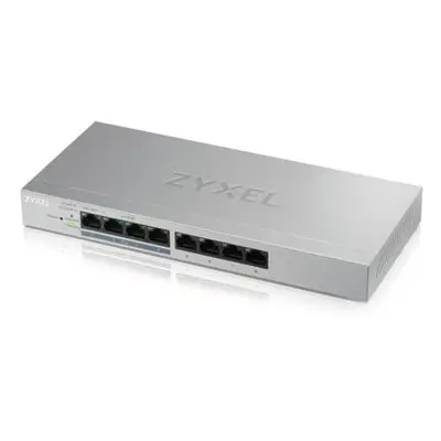 Zyxel GS1200-8HP 8-port Desktop Gigabit Web Smart switch, 4x PoE 802.3at, PoE budget 60W, fanles