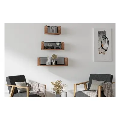 Hanah Home Wall Shelf Buzim - Walnut, Black