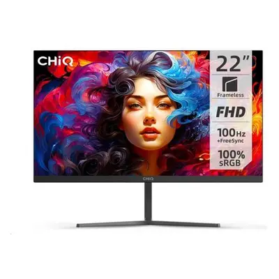 CHiQ 22" UltraSlim monitor 22F650 FHD, 100 Hz, Frameless, černý, 22F650