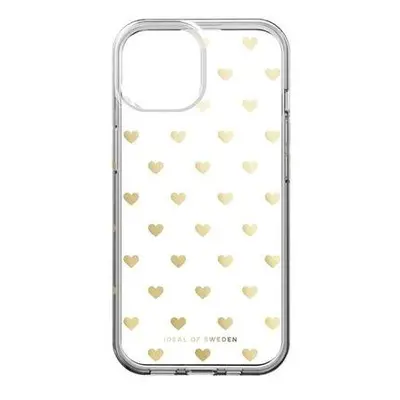 iDeal Fashion Clear Case MagSafe iPhone 13/14/15 Golden Hearts