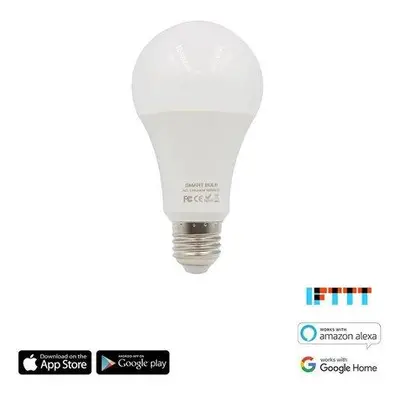 iQtech SmartLife WB009, Wi-Fi LED RGBW žárovka E27, 110-260 V, 9 W, bílá/barevná