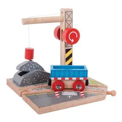 Bigjigs Rail Jeřáb se štěrkem