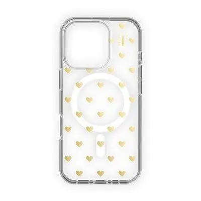 iDeal Fashion Clear Case MagSafe iPhone 16 Pro Golden Hearts