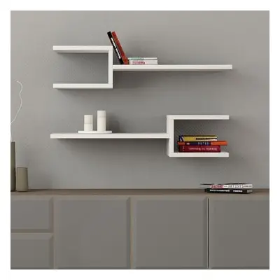 Hanah Home Wall Shelf Fork - White White