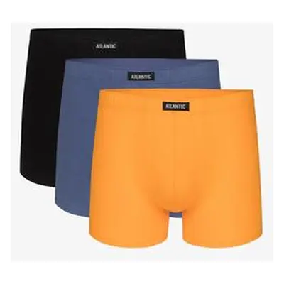 Atlantic Pánské sportovní boxerky 3Pack - černé/modré/žluté/ Velikost: M, Žlutá