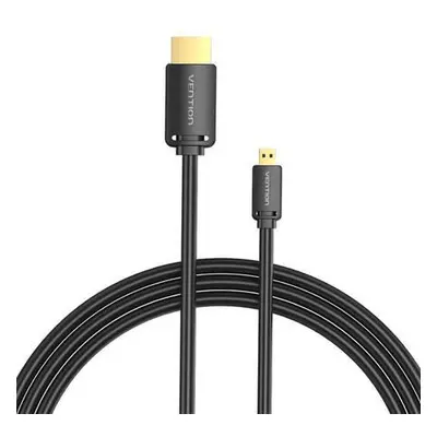 HDMI-D Male to HDMI-A Male Cable Vention AGIBG 1,5m, 4K 60Hz (Black)