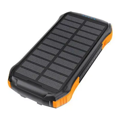 Choetech B658 Solar power bank 2x USB 10000mAh Qi 5W (black-orange)