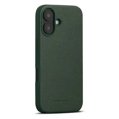 Kožené pouzdro Woolnut pro iPhone 16 - zelené