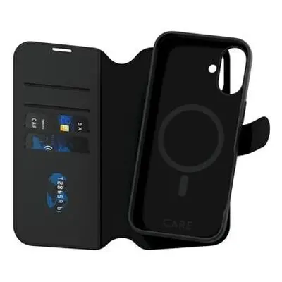 PanzerGlass CARE pouzdro Apple iPhone 16 Plus MagSafe Wallet 2v1 černý