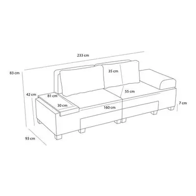 Atelier del Sofa 3-Seat Sofa-Bed Perenna Linen - Cream Cream