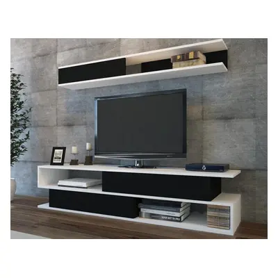 Hanah Home TV Unit Sims - Black, White