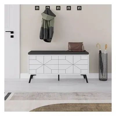 Hanah Home Shoe Cabinet Dune Bench - White White