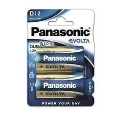 PANASONIC Alkalické baterie EVOLTA Platinum LR20EGE/2BP D 1,5V (Blistr 2ks)