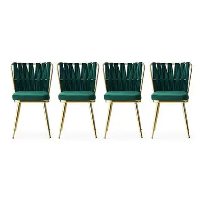 Hanah Home Chair Set (4 Pieces) Kuşaklı - 206 V4