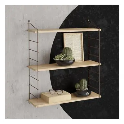 Hanah Home Wall Shelf Armoni 3'lü - Oak Oak