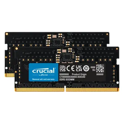 Crucial - DDR5 - sada - 16 GB: 2 x 8 GB - SO-DIMM 262 pinů - 4800 MHz / PC5-38400 - CL40 - 1.1 V