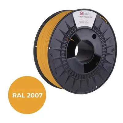 Tisková struna (filament) C-TECH PREMIUM LINE, PLA, luminiscenční světlá oranžová, RAL2007, 1,75