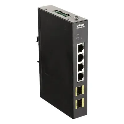 D-Link DIS-100G-6S 4-port Gigabit Industrial Switch including 2 x 100/1000M SFP, DIS-100G-6S