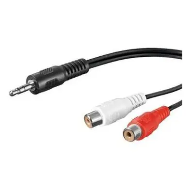 PremiumCord Kabel Jack 3.5mm-2xCINCH M/F 20cm