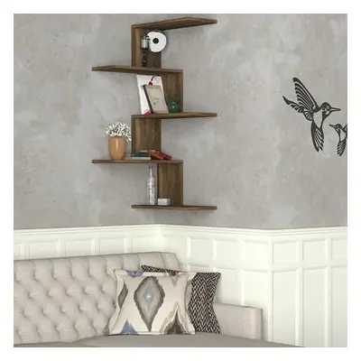 Hanah Home Wall Shelf Caniko - Walnut Walnut