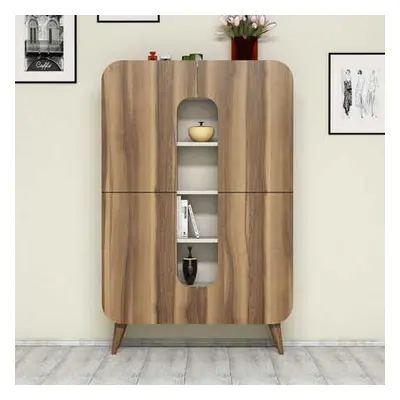 Hanah Home Multi Purpose Cabinet Mine - Walnut, Cream