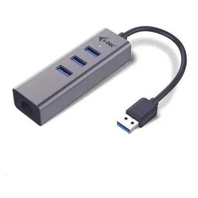 iTec USB 3.0 Metal HUB 3 Port + Gigabit Ethernet Adapter, U3METALG3HUB