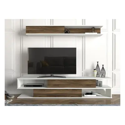 Hanah Home TV Unit Manyetik - White, Walnut