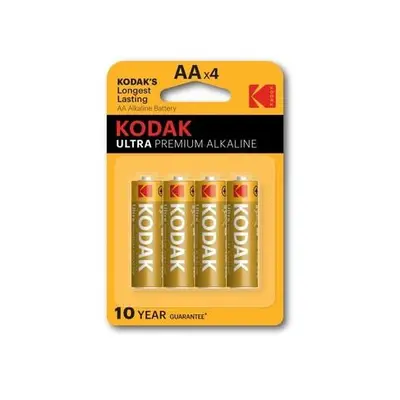 Baterie Kodak AA ULTRA PREMIUM alkalická 4 ks, blistr