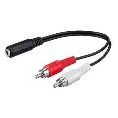 PremiumCord Kabel Jack 3.5mm-2xCINCH F/M 20cm