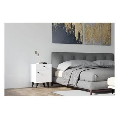 Hanah Home Nightstand Pila - White White