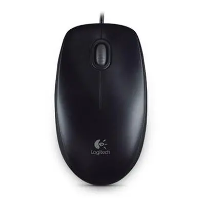 Logitech myš B100/ Drátová/ Optická/ 800dpi/ USB/ černá, 910-003357