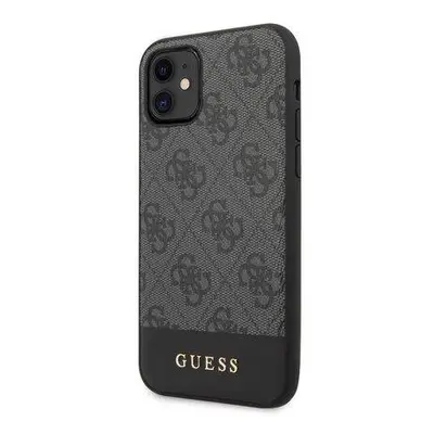 GUHCN61G4GLGR Guess 4G Stripe Zadní Kryt pro iPhone 11 Grey