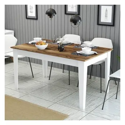 Hanah Home Dining Table Milan 520 - Walnut, White