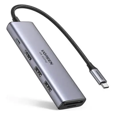 UGREEN USB-C Hub na HDMI, 2x USB 3.0 A, SD/TF a PD