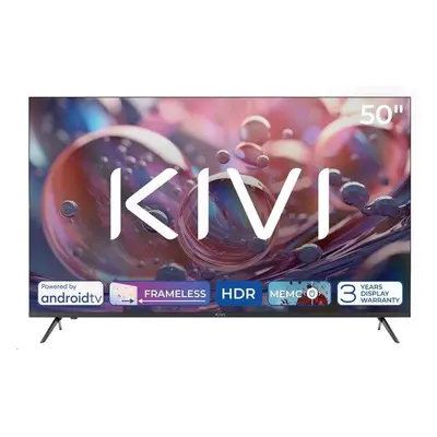 KIVI - 50', UHD, Android TV 11, Černá, 3840x2160, 60 Hz, rep. 2x12W, 65 kWh/1000h , BT5.1, HDMI 