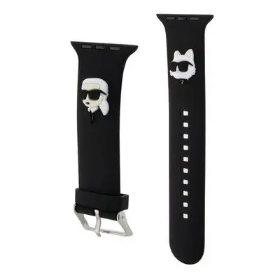 Karl Lagerfeld Karl and Choupette Head NFT Řemínek pro Apple Watch 42/44 Black