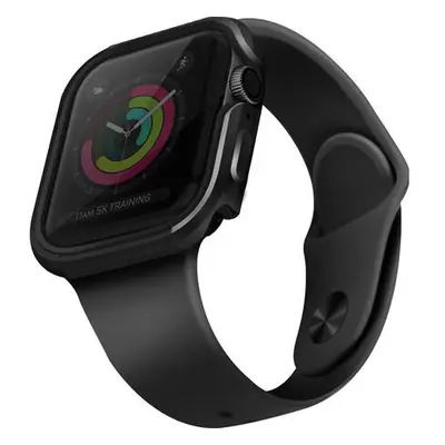 UNIQ Valencia kovové pouzdro Apple Watch (44mm) tmavě šedé