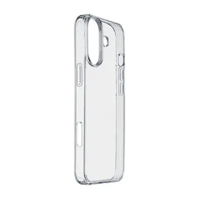 Zadní kryt CellularLine Clear Duo s ochranným rámečkem pro iPhone 16, průhledný