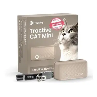 Tractive GPS CAT Mini tracker polohy a aktivity pro kočky hnědý