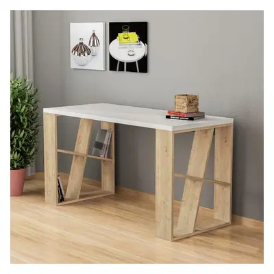 Hanah Home Study Desk Honey - White, Oak