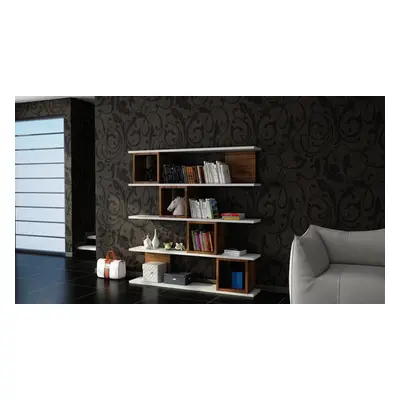 Hanah Home Bookshelf Wind - White, Walnut