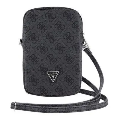 Guess PU 4G Triangle Logo Phone Bag Zipper, Black