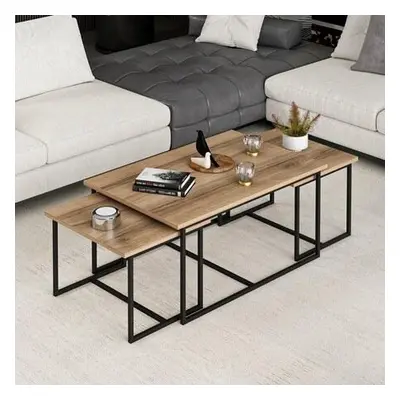 Hanah Home Nesting Table (3 Pieces) Levada - Walnut Walnut