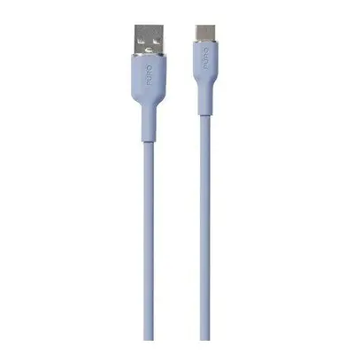 Puro kábel Soft Silicone Cable USB-A to USB-C 1.5m - Light Blue