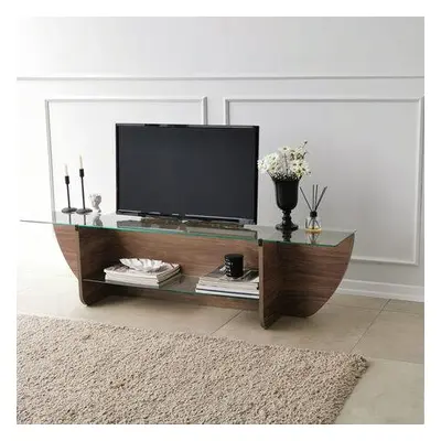 Hanah Home TV Stand Lily TV - Walnut Walnut