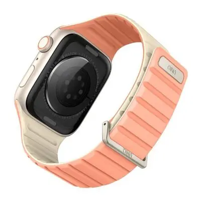 UNIQ Revix Evo oboustranný řemínek Apple Watch 41/40/38mm (růžový/krémový)