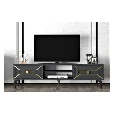 Hanah Home TV Stand Yumedi - Anthracite, Gold