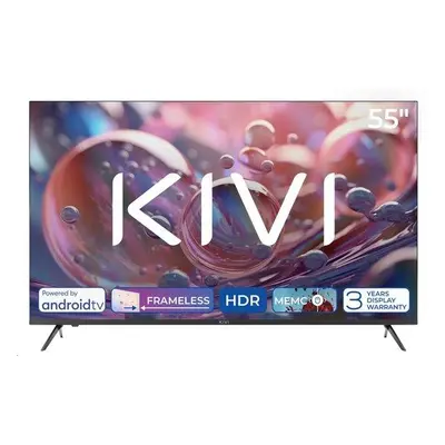 KIVI - 55', UHD, Android TV 11, Černý, 3840x2160, 60 Hz, rep. 2x12W, 76 kWh/1000h , BT5.1, HDMI 